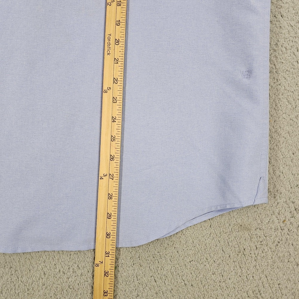 Mack Weldon Shirt Mens XL Blue SeaWool Blend Long Sleeve Woven Button Up Casual - Picture 8 of 9